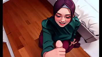 Gadis Muslimah Berhijab Tunduk Dan Luluh Di Lututku, Mengisap Kontolku Dengan Penuh Nafsu Seperti Pelacur Sholehah