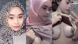 Hijab Pink Menggoda, Tubuh Mulus Terpamer