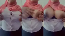 Lustyberryy Jilbab Pink Payudara Super Gede Telanjang
