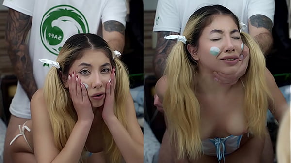 Perempuan Itu Tak Seharusnya Mempertaruhkan Pantatnya Untuk Argentina (2-1). Kini Teman Arabnya Memberinya Hukuman Yang Pantas.
