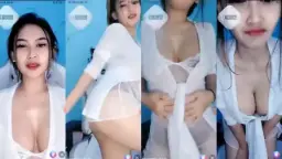 Aoraa Mengenakan Lingerie Putih Transparan Yang Menggoda