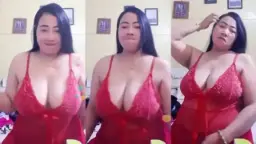 Mami Vindi Live Pakai Lingerie Merah, Sampai Basah Dilihatin