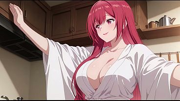Anak Tiri Pulang Cepet, Lihat Istri Bokap Masak Pake Baju Tipis Doang. Kureha Enomoto Cosplay Porno Bikinan Ai.