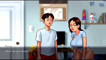 Ibu Tiri Melirik Ke Belakang…lalu Tersenyum Nakal | Cuplikan Panas Baru | Summertime Saga (18+)