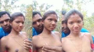 Adivasi Couple Enjoys Indian Outdoor Sex In The Jungle